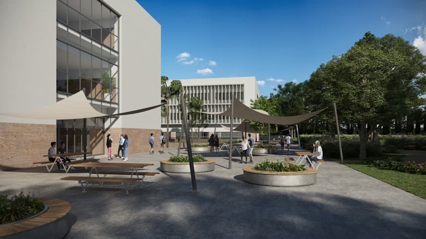 Étudiants sur le campus de Málaga