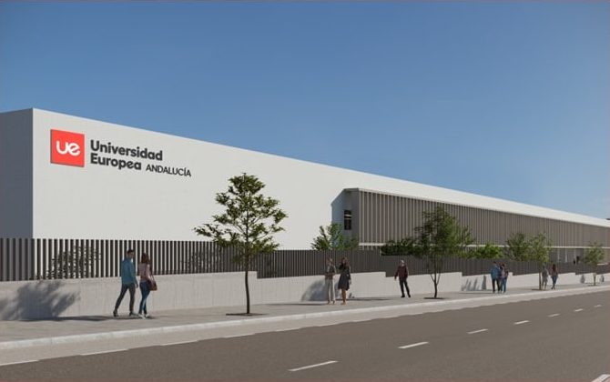 Image de modélisation du campus de Malaga en Espagne
